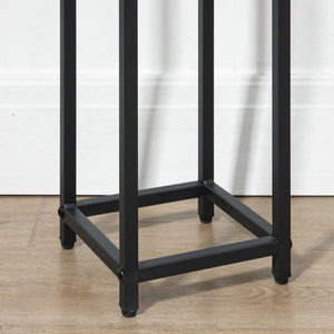 Lot de 3 supports pot de fleurs porte-plantes carrées empilables - 21 x 21 x 50/70/90 cm - acier