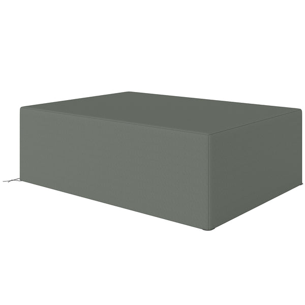 Housse de Meubles de Jardin, Housse Salon de Jardin Imperméable, Coupe-Vent et Anti-UV, Bâche Tissu Oxford 600D Ultra-Résistant, pour Table et Chaises d'Extérieur, Gris
