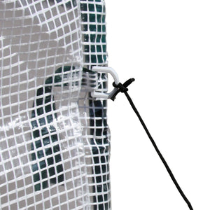 Serre de jardin PE avec étagères 2 niveaux, serre de balcon, bâche renforcée 140 g/m², châssis en acier, porte zippée enroulable, pour légumes plantes fleurs, 143x143x195cm, blanc