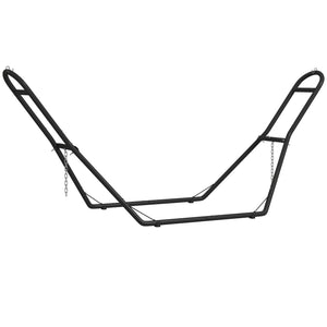 Support de Hamac pour 2-3 Personnes, Cadre de Hamac en acier Portable et Réglable, Résistante aux Intempéries, pour Hamacs de 2,75 à 4 m, Capacité de 150 kg, Noir