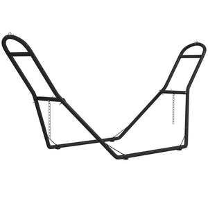 Support de Hamac pour 2-3 Personnes, Cadre de Hamac en acier Portable et Réglable, Résistante aux Intempéries, pour Hamacs de 2,75 à 4 m, Capacité de 150 kg, Noir