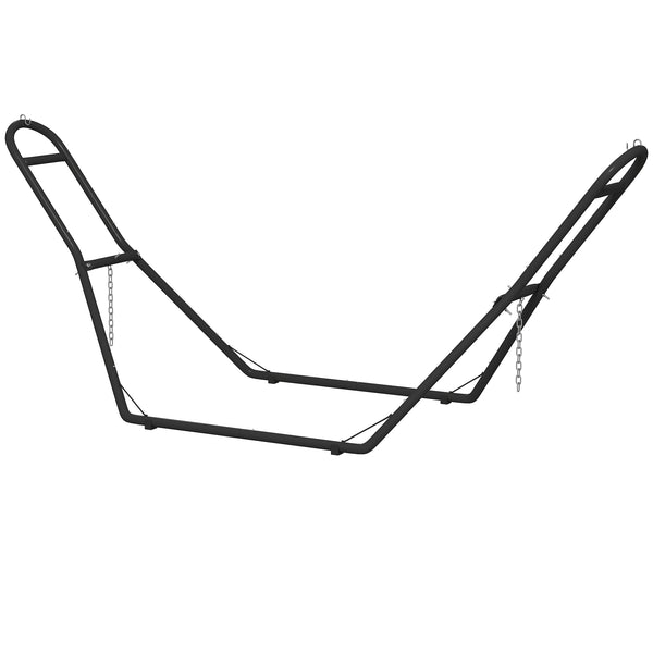 Support de Hamac pour 2-3 Personnes, Cadre de Hamac en acier Portable et Réglable, Résistante aux Intempéries, pour Hamacs de 2,75 à 4 m, Capacité de 150 kg, Noir