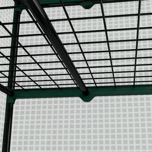Serre de jardin PE avec étagères 4 niveaux, serre de balcon, bâche renforcée 135 g/m², châssis en acier, porte zippée enroulable, pour légumes plantes fleurs, 90 x 49 x 160 cm, vert
