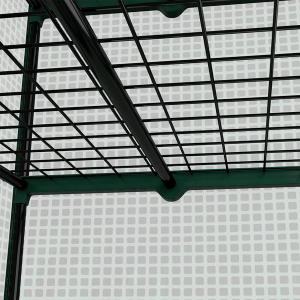 Serre de jardin PE avec étagères 4 niveaux, serre de balcon, bâche renforcée 135 g/m², châssis en acier, porte zippée enroulable, pour légumes plantes fleurs, 90 x 49 x 160 cm, vert