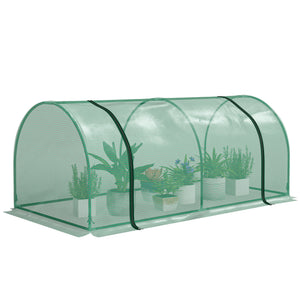 Serre de Jardin mini serre à tomates dim. 2L x 1l x 0,8H m Porte zippée bâche PE Acier Vert