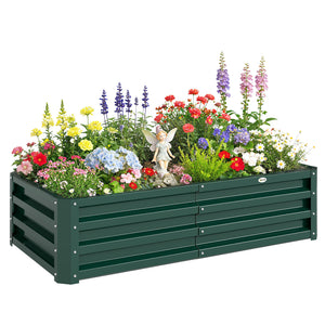 Carré potager de jardin 120 x 60 x 30,5 cm acier galvanisée vert foncé