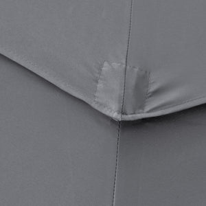 Parasol de jardin extérieur parasol inclinable rond Ø 2,85 x 2,5 m avec ouverture fermeture manivelle, 2 évents, toile 180 g/m² protection Anti-UV, parasol pour balcon, terrasse, gris