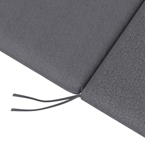 Lot de 2 Matelas pour Chaise Longue transat Bain de Soleil avec Sangles d'attache pour Jardin dim. 190,5L x 58,4l x 7H cm Gris
