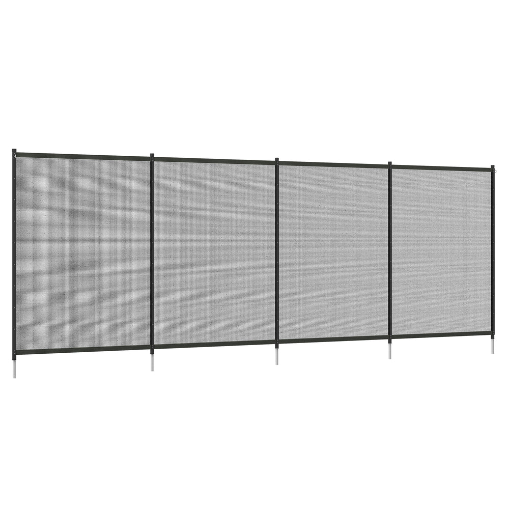 Clôture barrière de sécurité pour piscine filet - lot de 4 panneaux brise vue jardin - Dim. 365L x 126H cm - noir