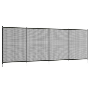 Clôture barrière de sécurité pour piscine filet - lot de 4 panneaux brise vue jardin - Dim. 365L x 126H cm - noir