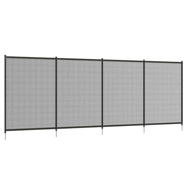 Clôture barrière de sécurité pour piscine filet - lot de 4 panneaux brise vue jardin - Dim. 365L x 126H cm - noir