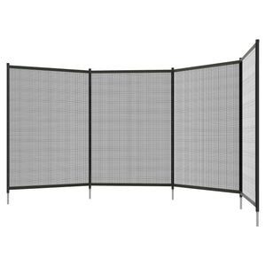 Clôture barrière de sécurité pour piscine filet - lot de 4 panneaux brise vue jardin - Dim. 365L x 126H cm - noir