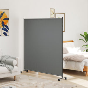 Panneau brise-vue paravent extérieur sur roulettes, brise vue jardin, opaque, autoportant, pour le jardin, terrasse, balcon, 183 x 30 x 181 cm, gris