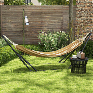 Support avec hamac pliable en acier, support 2 en 1 pour hamac ou chaise suspendue, sac de transport inclus, dim. 263L x 89l x 100H cm