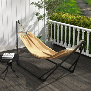 Support avec hamac pliable en acier, support 2 en 1 pour hamac ou chaise suspendue, sac de transport inclus, dim. 263L x 89l x 100H cm