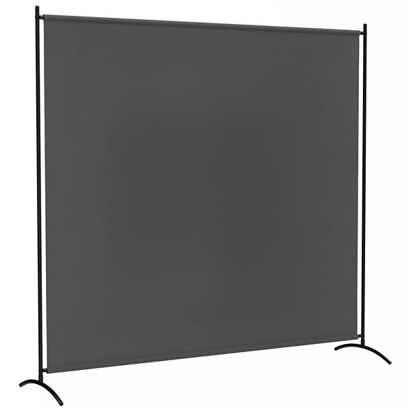 Paravent Extérieur à Panneau Unique, Séparateur de Pièce de 180H cm avec Protection UV30+, Panneau Brise-Vue avec Base Stable pour Intérieur et Extérieur, Gris Foncé
