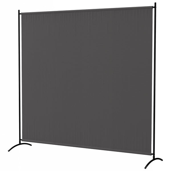 Paravent Extérieur à Panneau Unique, Séparateur de Pièce de 180H cm avec Protection UV30+, Panneau Brise-Vue avec Base Stable pour Intérieur et Extérieur, Gris Foncé