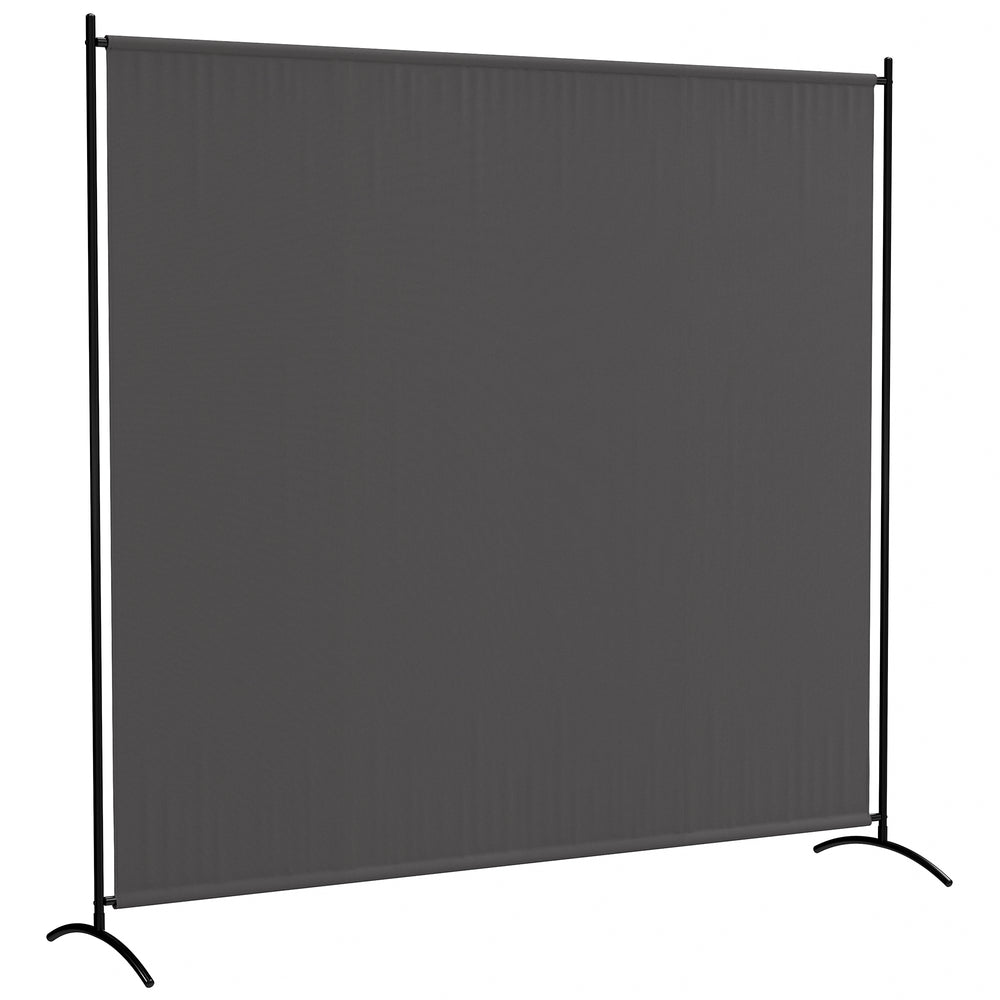 Paravent Extérieur à Panneau Unique, Séparateur de Pièce de 180H cm avec Protection UV30+, Panneau Brise-Vue avec Base Stable pour Intérieur et Extérieur, Gris Foncé