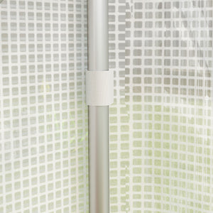 Serre de jardin 12 m², serre tunnel de jardin 4 x 3 x 2 m avec portes enroulables et grandes fenêtres en maille, serre en acier galvanisé et PE haute densité 140 g/m² résistante aux UV, blanc