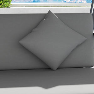 Balancelle de Jardin Convertible 3 Places Grand Confort Inclinaison Toit réglable Matelas fourni 2L x 1,25l x 1,7H m métal Polyester Noir Gris clair