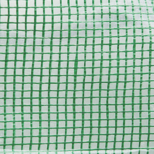 Serre de jardin tunnel 2 x 3m, 6m² avec porte enroulable, 4 fenêtres, - Acier galvanisé PE Haute densité Vert