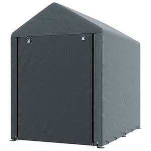 Abri de jardin tente de stockage portable abri de vélo garage pour extérieur avec cadre en métal galvanisé et grande porte, 1,2 x 1,8 m gris foncé