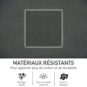 Chaise Longue à Bascule - Rocking Chair Ergonomique - tétière Amovible, accoudoirs, Pochette Rangement - métal époxy textilène Noir