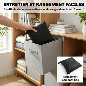 Ensemble de 4 Housses Salon de Jardin Imperméables 420D Tissu Oxford, Bâche de Potection Extérieure avec 6 Évents et Sac de Rangement, pour Table et Canapé, Noir