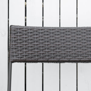 Ensemble bistrot de jardin Ensemble Meubles de Jardin Design Table carré et chaises Pliables résine tressée 4 Fils métal Noir