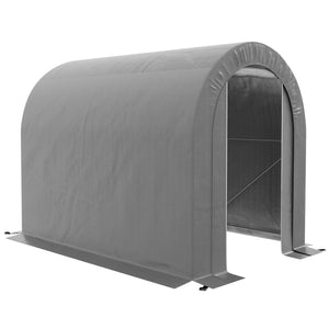 Abri de jardin tente de rangement extérieur abri de vélo garage pour vélo bâche en PE cadre en métal galvanisé dim. 2,4 x 1,6 x 1,9 m gris
