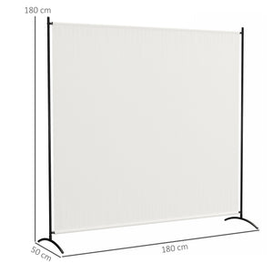 Paravent Extérieur à Panneau Unique, Séparateur de Pièce de 180H cm avec Protection UV30+, Panneau Brise-Vue avec Base Stable pour Intérieur et Extérieur, Beige