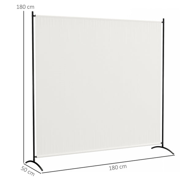 Paravent Extérieur à Panneau Unique, Séparateur de Pièce de 180H cm avec Protection UV30+, Panneau Brise-Vue avec Base Stable pour Intérieur et Extérieur, Beige