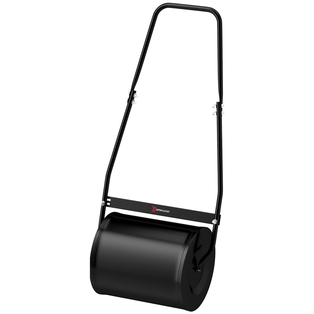 Rouleau à Gazon Jardin en Acier avec poignée dim. 47L x 32l x 105H cm lestage Max. 30 L Noir
