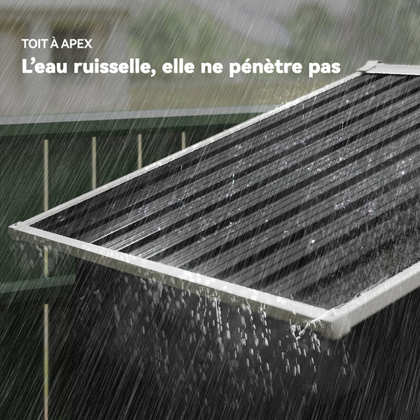 Abri de jardin en métal 1,8 m², cabane de jardin à outils en métal, 194 x 107 x 191 cm, grand espace de rangement extérieur avec portes coulissantes et 4 aérations, gris foncé