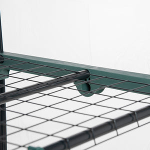 Serre de jardin avec étagères 4 niveaux, serre de balcon, bâche renforcée PVC, châssis en acier, porte zippée, pour légumes plante fleurs, intérieur et extérieur, 70x50x160cm, transparente