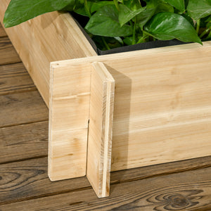 Carré potager jardinière à 3 étages avec treillis lit surélevé en bois sans fond pour plantes grimpantes, légumes, fleurs - bois naturel
