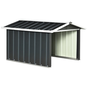 Abri de jardin pour tondeuse à gazon robot-tondeuse - garage tondeuse robot - tôle acier gris