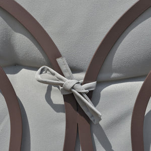 Balancelle de jardin 3 places grand confort toit inclinaison réglable coussins plateaux rétractables polyester filé gris clair