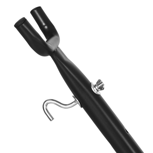 Support Pied de hamac Structure Robuste métal époxy Noir Hauteur réglable 6 Niveaux dim. 2,80L x 1,17l x 1,10H m