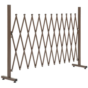 Barrière Extensible rétractable barrière de sécurité 300L x 31l x 104H cm alu métal Chocolat