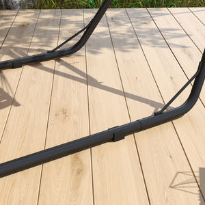 Support de Hamac pour 2 Personnes, Cadre de Hamac en Métal Portable et Réglable, Résistante aux Intempéries, pour Hamacs de 2,75 à 4,3m, Capacité de 250 kg, Noir