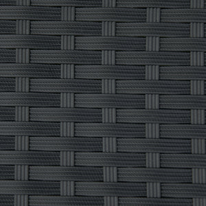 Banc de jardin 2 places style cosy chic résine tressée 4 fils imitation rotin noir