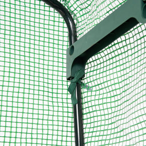 Serre de jardin PE avec étagères 4 niveaux, serre de balcon, bâche renforcée 140 /m², châssis en acier, porte zippée enroulable, pour légumes plantes, intérieur extérieur, 70x50x160cm, vert