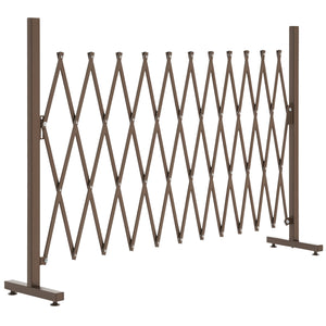 Barrière Extensible rétractable barrière de sécurité 300L x 31l x 104H cm alu métal Chocolat