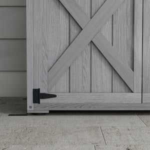 Armoire de Jardin abri Jardin Remise pour Outils sur Pied 90L x 54,5l x 161/168,5H cm 2 étagères Toit bitumé étanche Bois pin Autoclave, gris