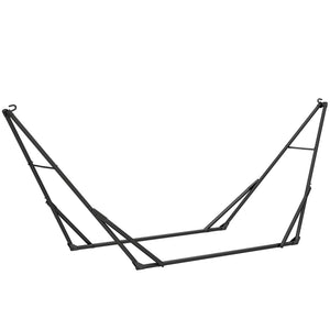Support de Hamac 290 cm, Cadre de Hamac en Acier Pliable, Portable et Réglable avec Sac de Transport, Capacité de 120 kg, Noir