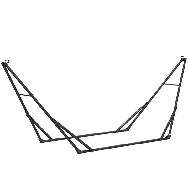 Support de Hamac 290 cm, Cadre de Hamac en Acier Pliable, Portable et Réglable avec Sac de Transport, Capacité de 120 kg, Noir