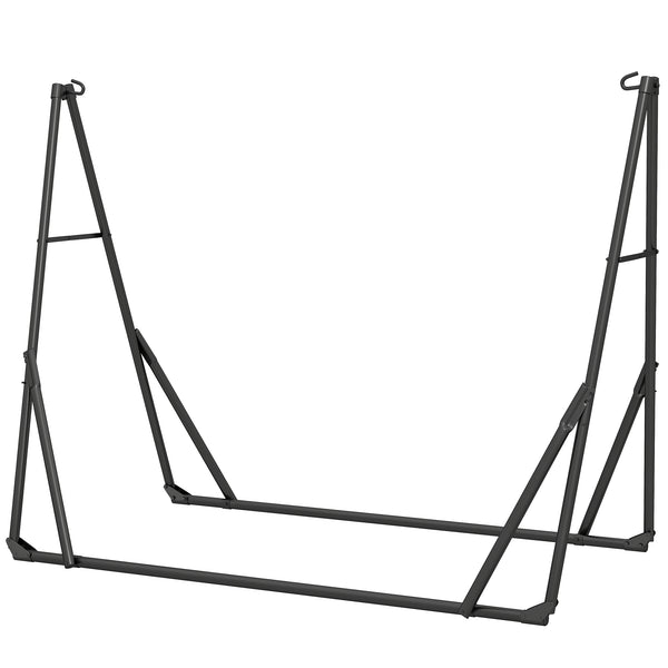 Support de Hamac 290 cm, Cadre de Hamac en Acier Pliable, Portable et Réglable avec Sac de Transport, Capacité de 120 kg, Noir