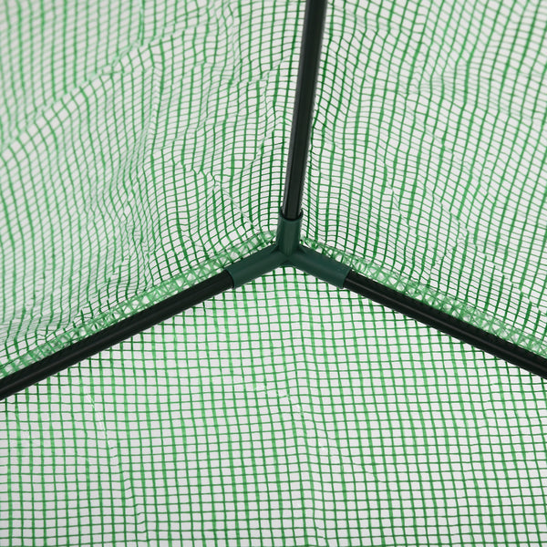 Serre de Jardin avec Étagères 3 Niveaux, Petite Serre de Balcon en Bâche PE 140 g/㎡ Renforcée et Châssis Acier, pour Légumes et Fleurs, Intérieur et Extérieur, 141 x 72 x 191 cm, Vert