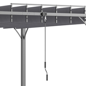 Pergola bioclimatique 4x3 m pergola avec lames orientables style contemporain UV 50+ structure aluminium - gris